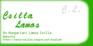 csilla lamos business card